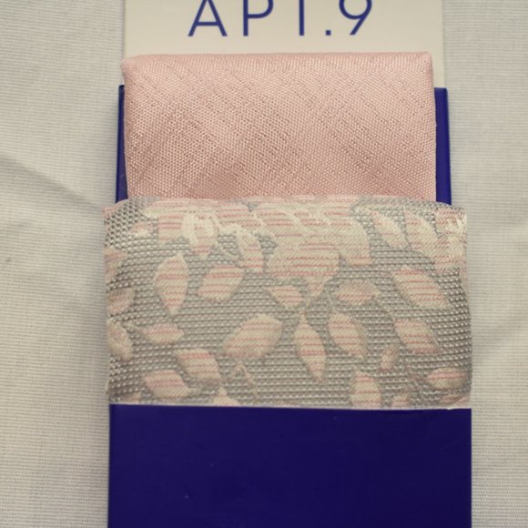 Apt. 9 NWT Mens Tie W/Pocket Square Pink/Grey - Picture 3 of 4